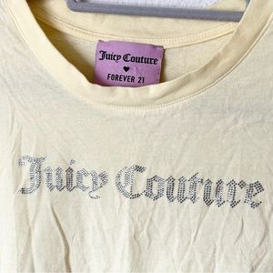 Y2K 2000s mcbling juicy couture x forever21 rhinestone tshirt